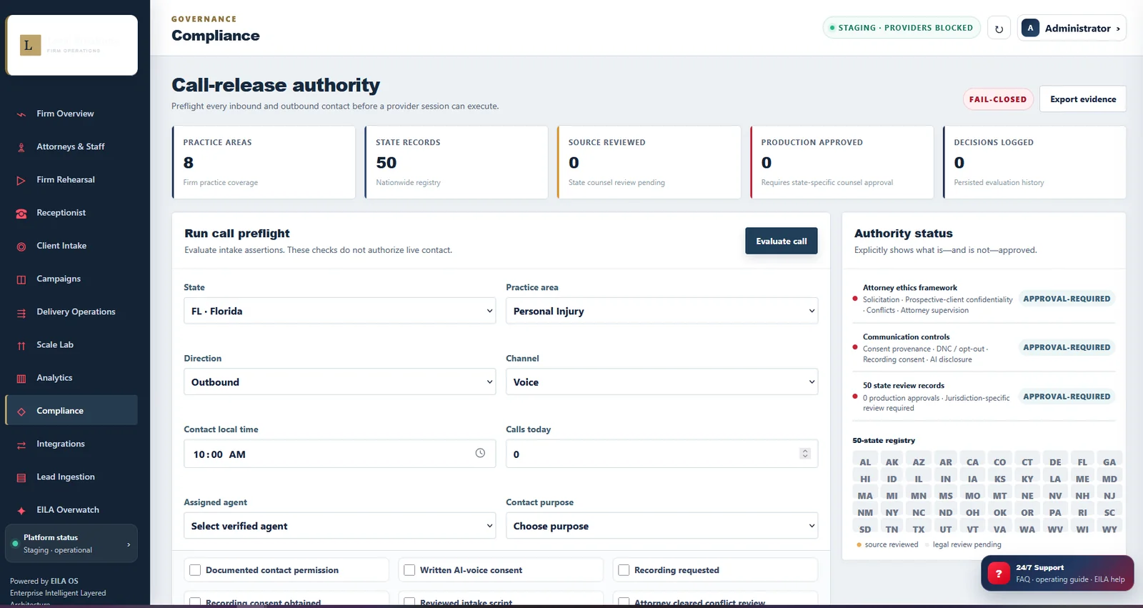 Legal Solutions compliance controls
