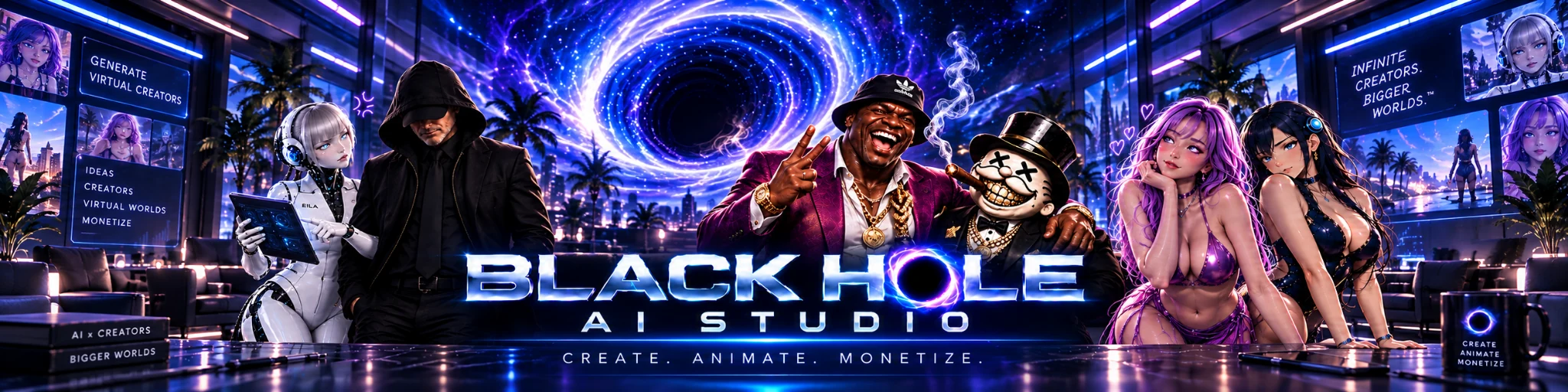 Black Hole AI Studio virtual creator lineup